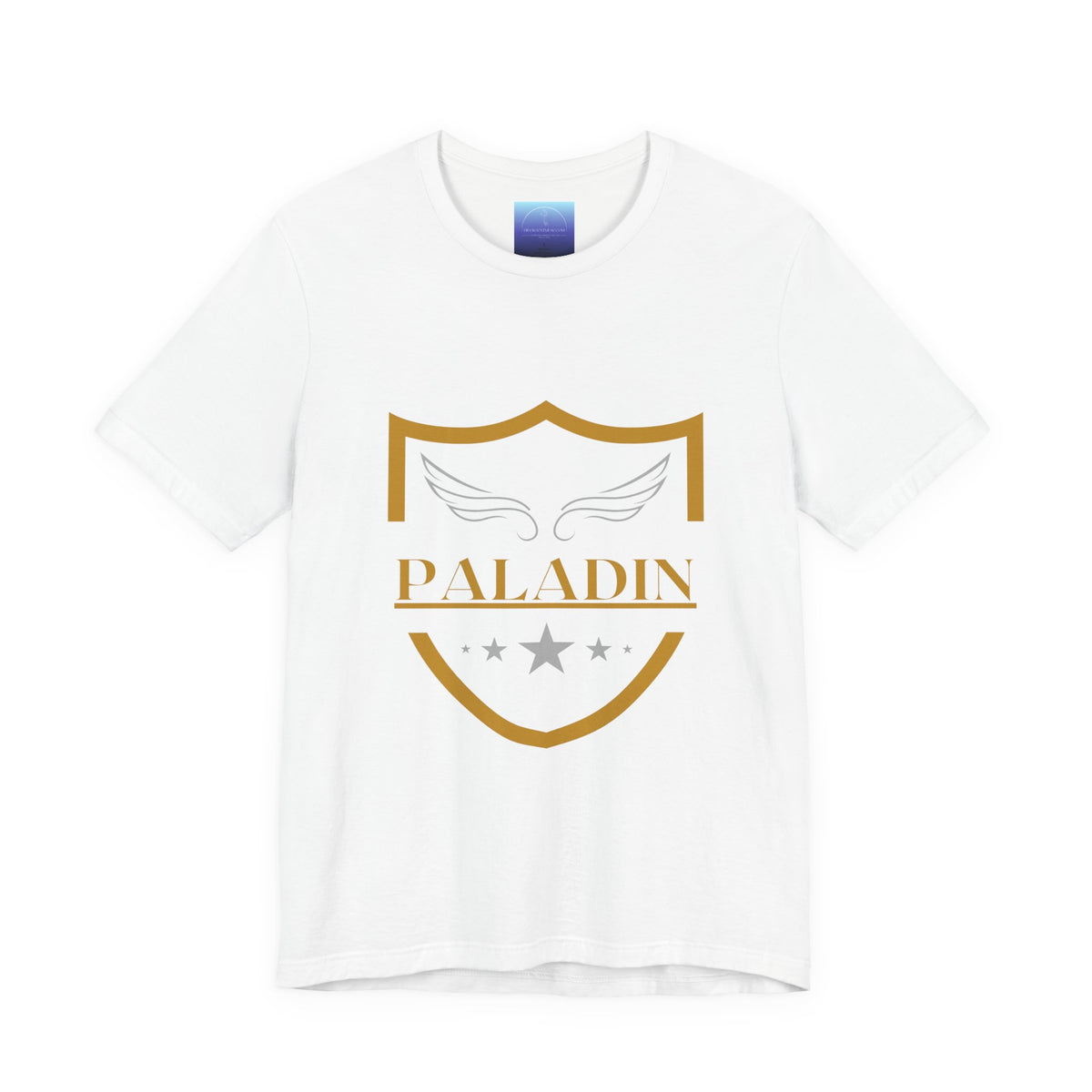 Paladin Shield T‑Shirt — Gold Crest Wings Graphic Tee