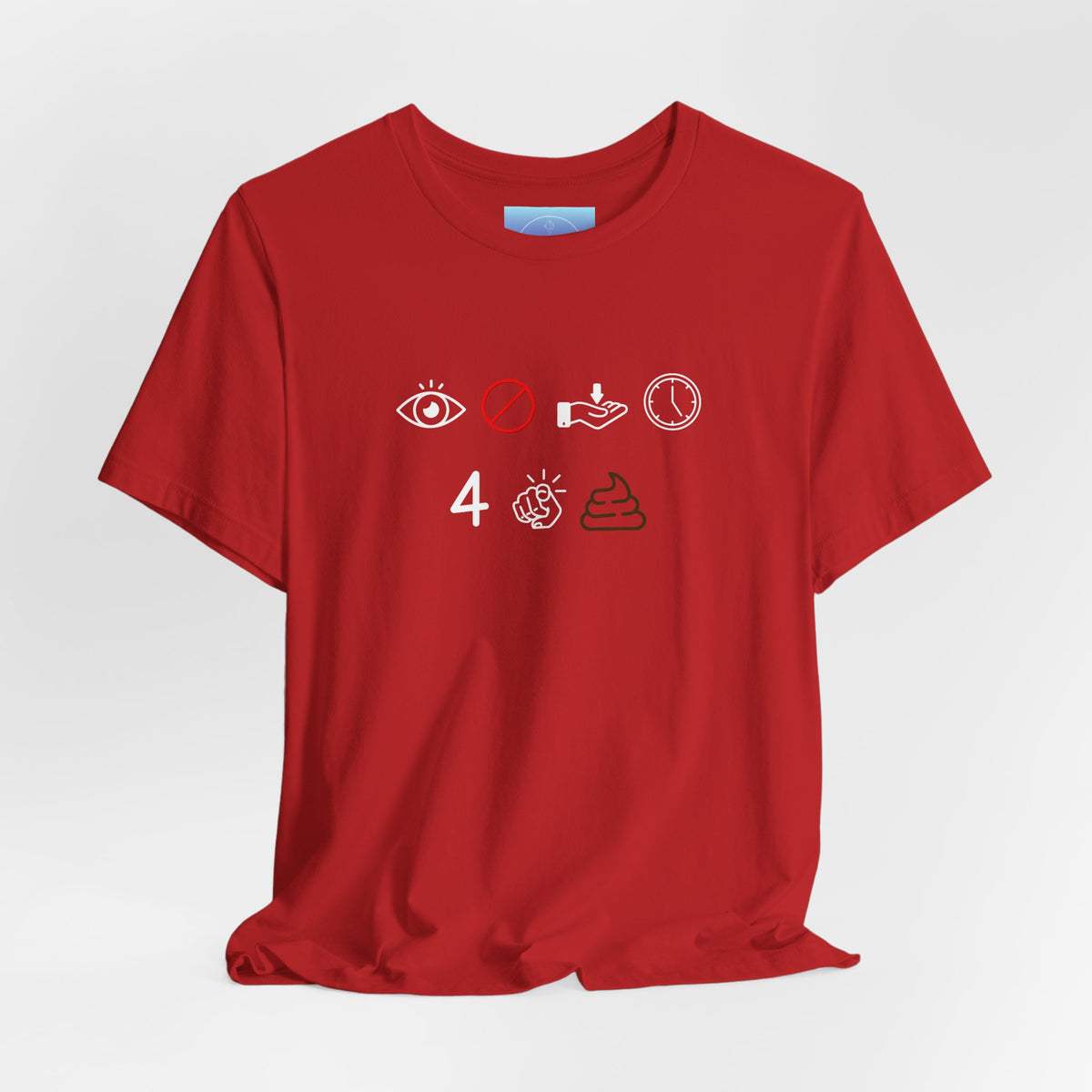 Black Graphic T-Shirt – “I Don’t Have Time for Your Shit” Symbol Design