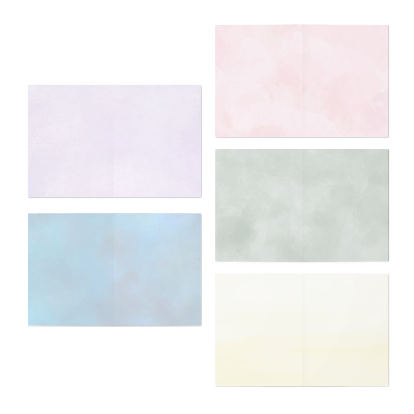 Watercolor Notecards - Vibrant Single Color