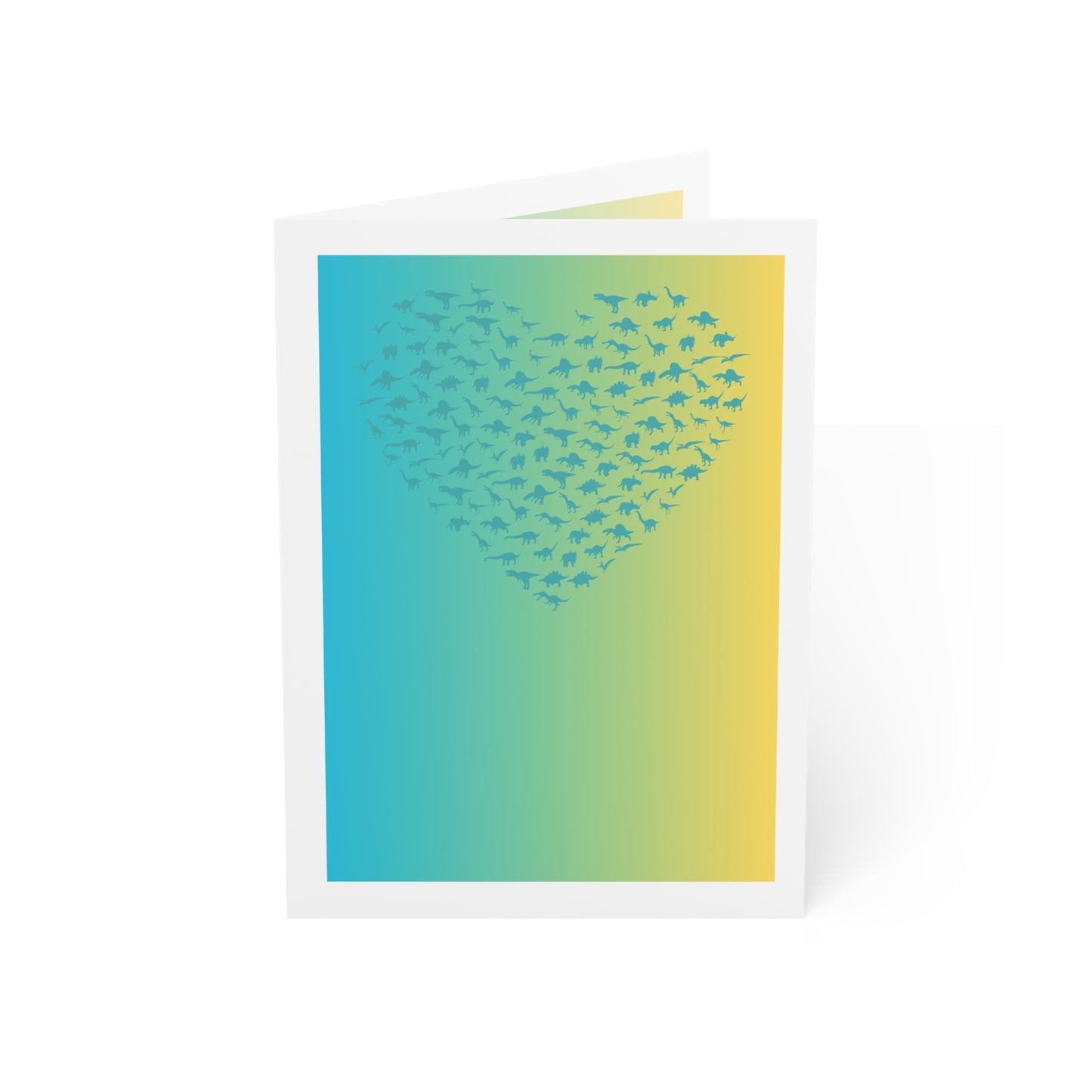 Dino Love Greeting Cards | Set of 1, 10, 30, 50