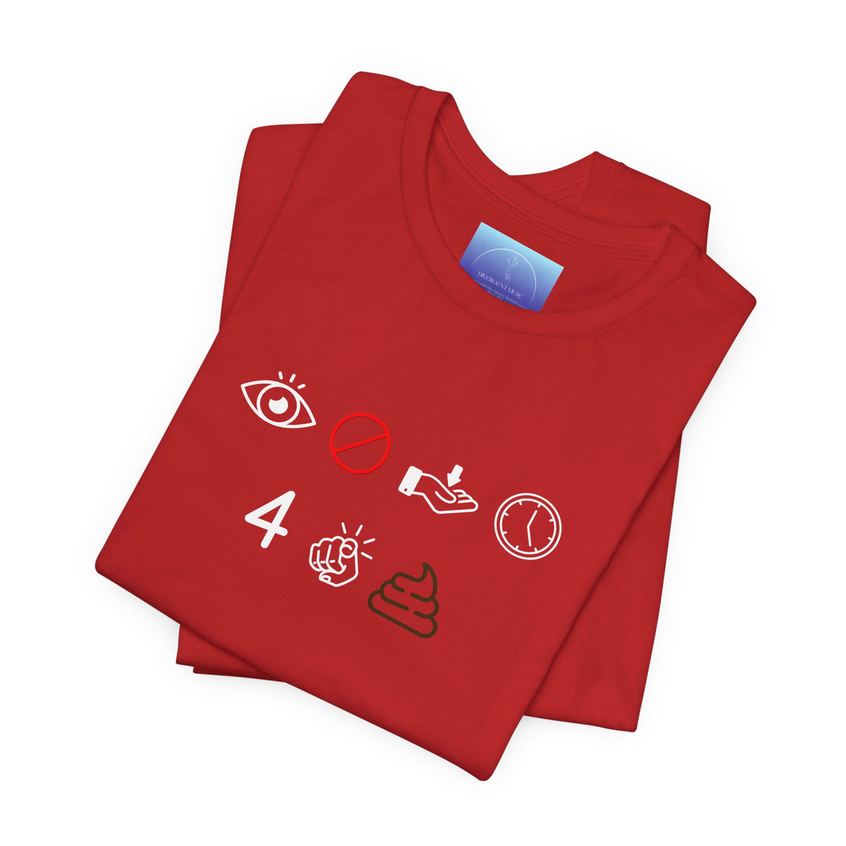 Black Graphic T-Shirt – “I Don’t Have Time for Your Shit” Symbol Design
