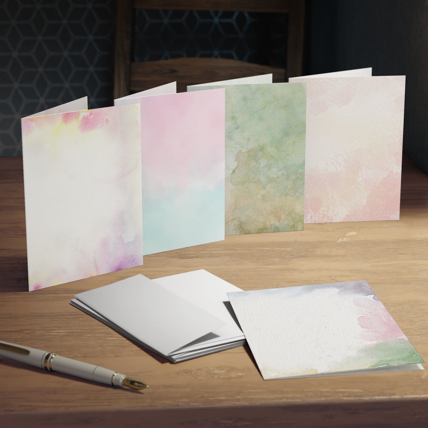 Watercolor Notecard Set - Subdued Colors