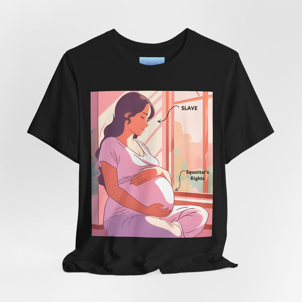 Pregnant Woman Illustration T-Shirt — Maternity Support & Birth Rights Tee