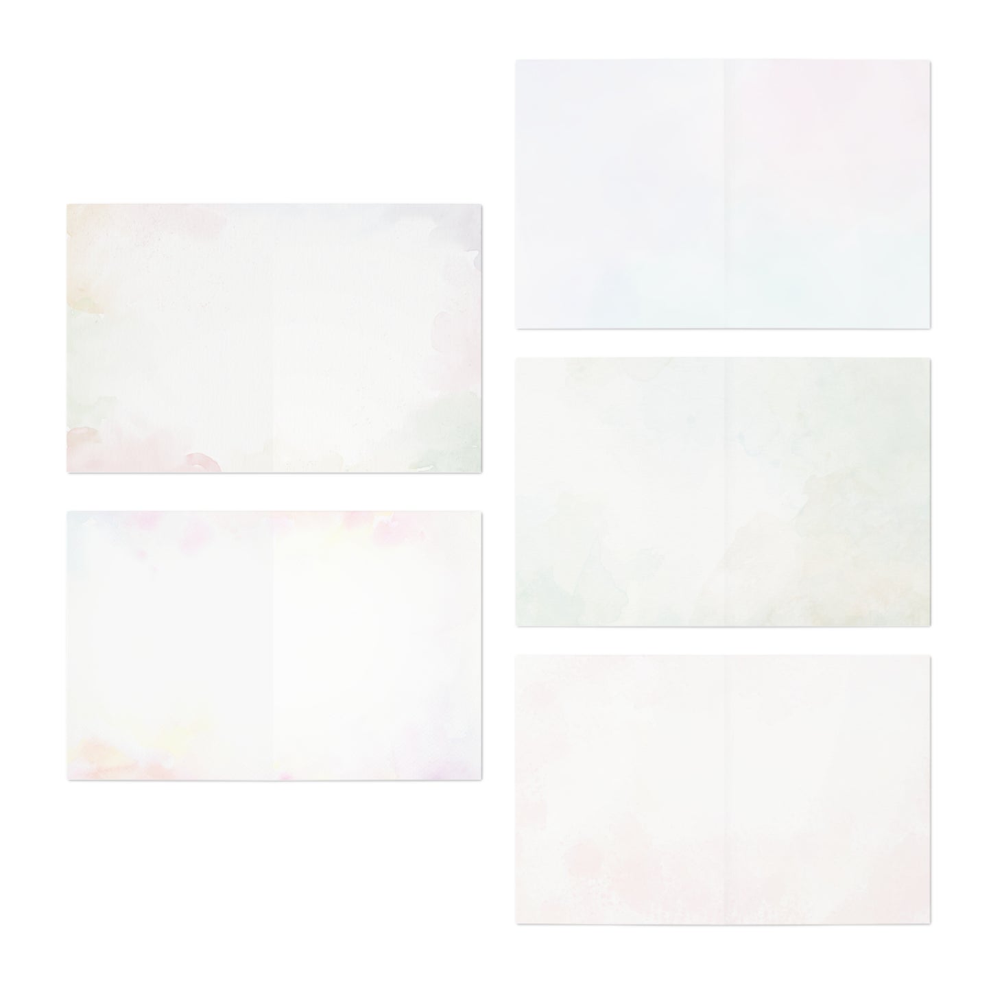 Watercolor Notecard Set - Subdued Colors
