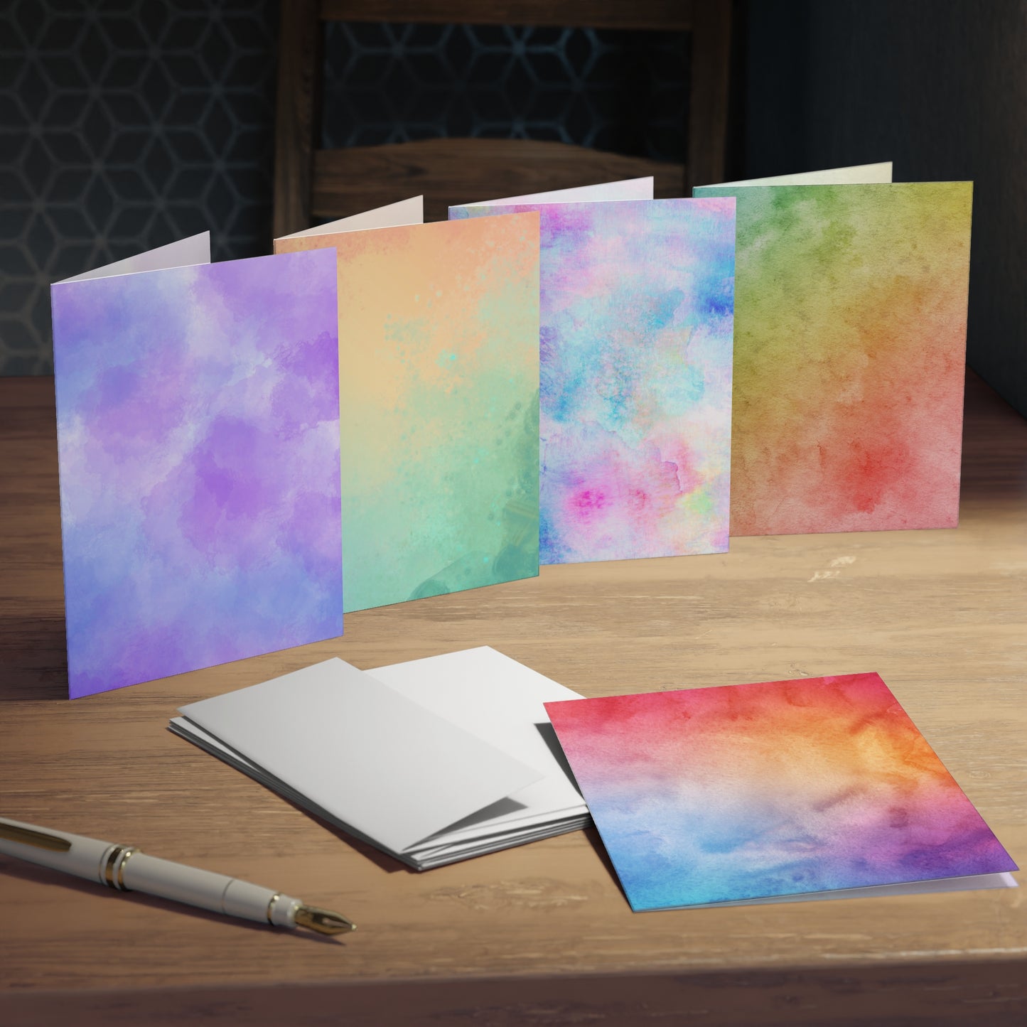 Watercolor Notecards - Vibrant Multi Color