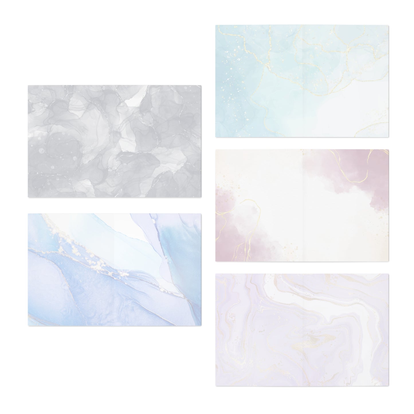 Watercolor Notecards - Geode Colors
