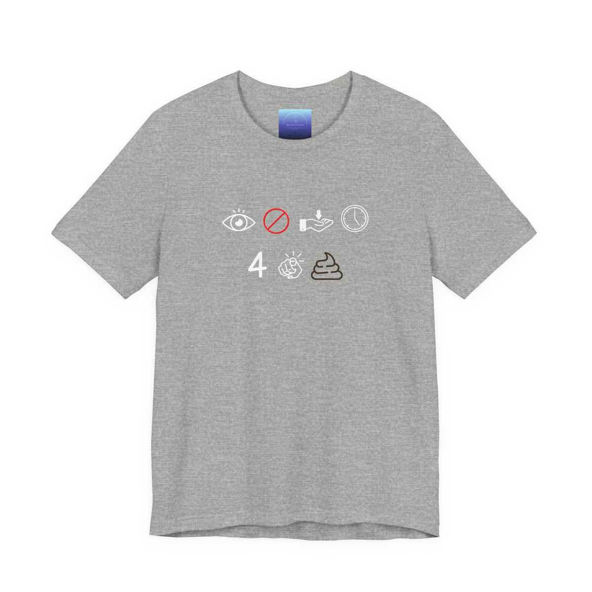 Black Graphic T-Shirt – “I Don’t Have Time for Your Shit” Symbol Design