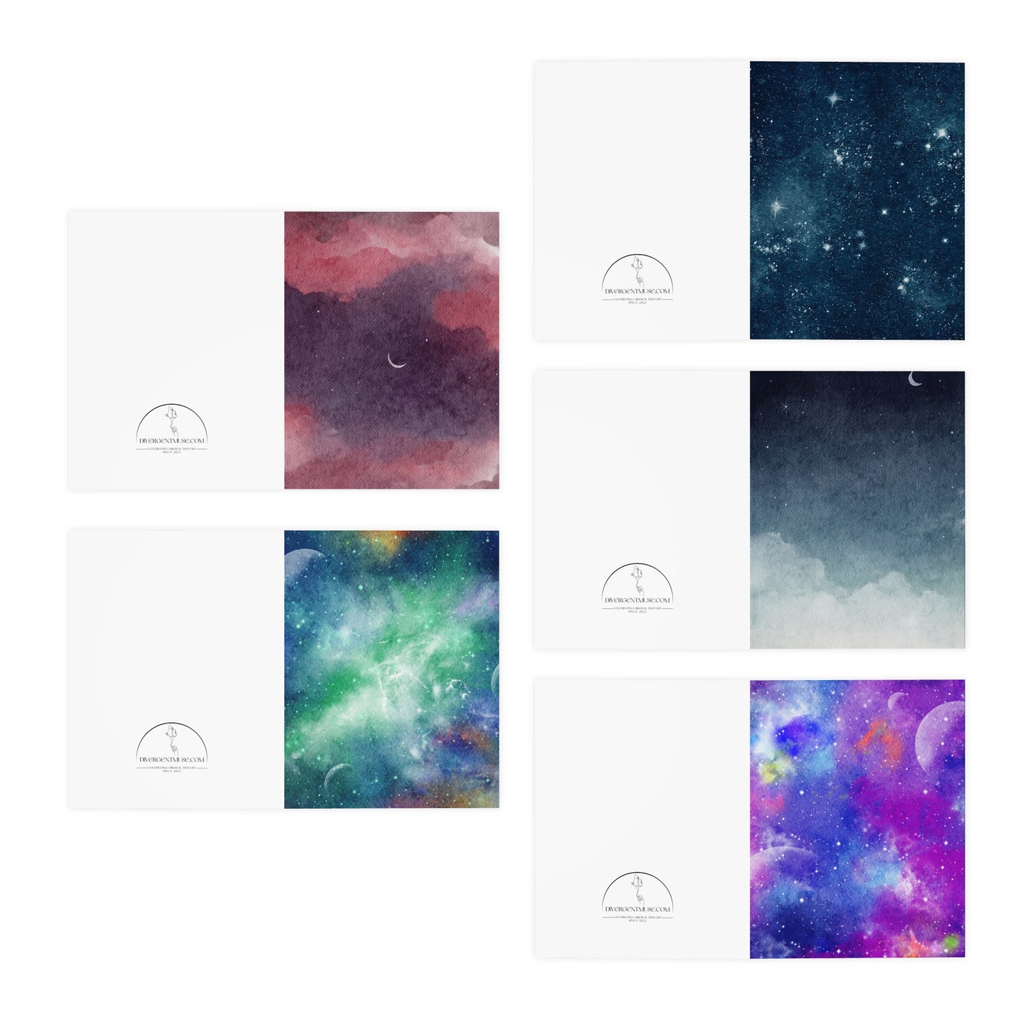 Space, The Final Watercolor Notecards