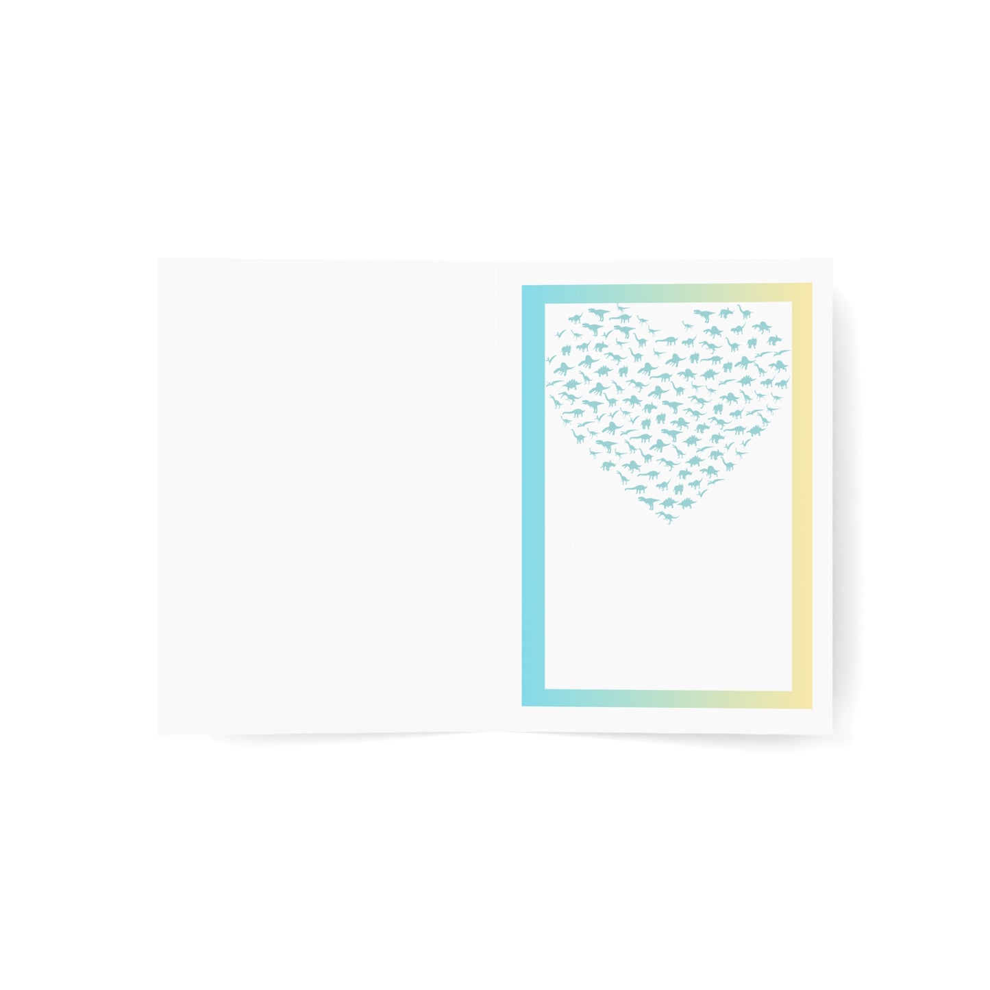 Dino Love Greeting Cards | Set of 1, 10, 30, 50