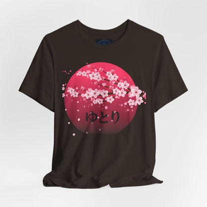 Cherry Blossom Sun T-Shirt — Japanese Sakura Design with Yutori Text