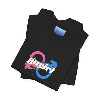 Guyirl Gender Symbols Tee — Retro Pink &amp; Blue Inclusive Graphic T-Shirt