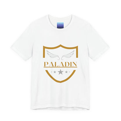 Paladin Shield T‑Shirt — Gold Crest Wings Graphic Tee