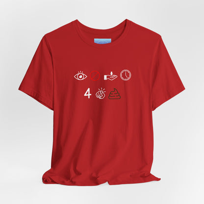 Black Graphic T-Shirt – “I Don’t Have Time for Your Shit” Symbol Design