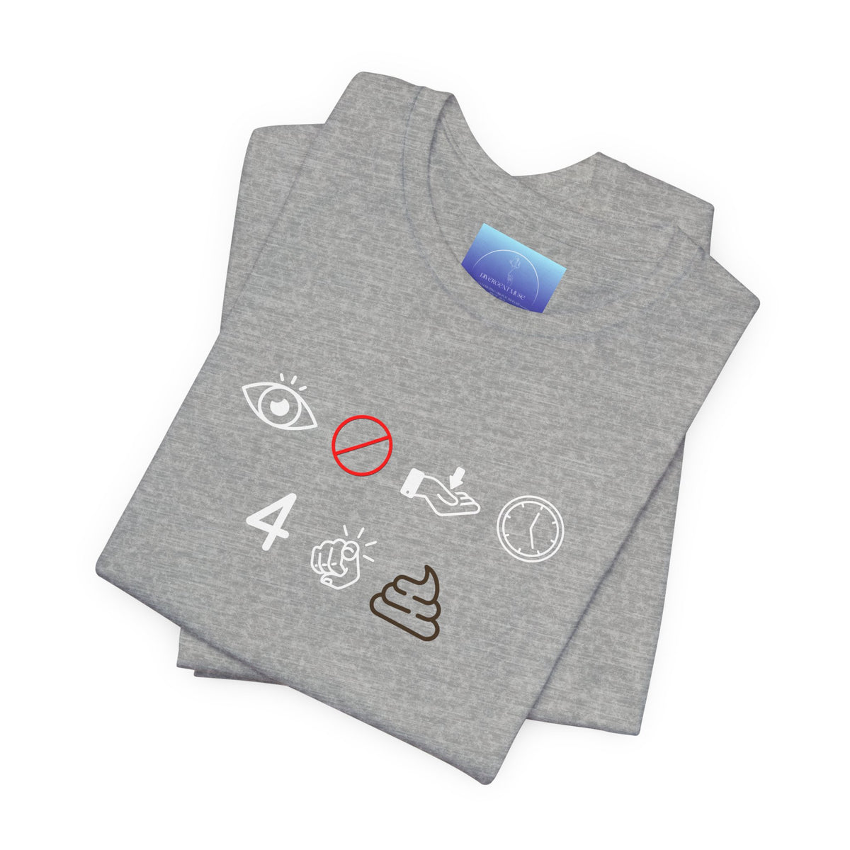 Black Graphic T-Shirt – “I Don’t Have Time for Your Shit” Symbol Design