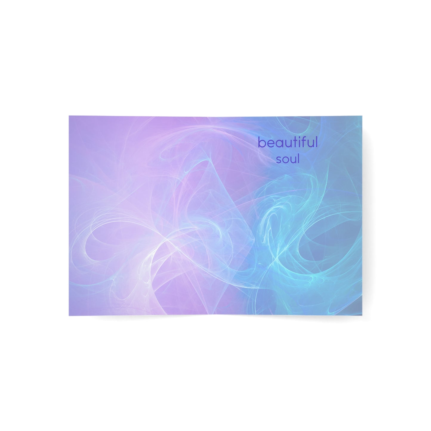Greeting Card — Mikami Blue-Purple Abstract Design (Pack of 1/10/30/50)