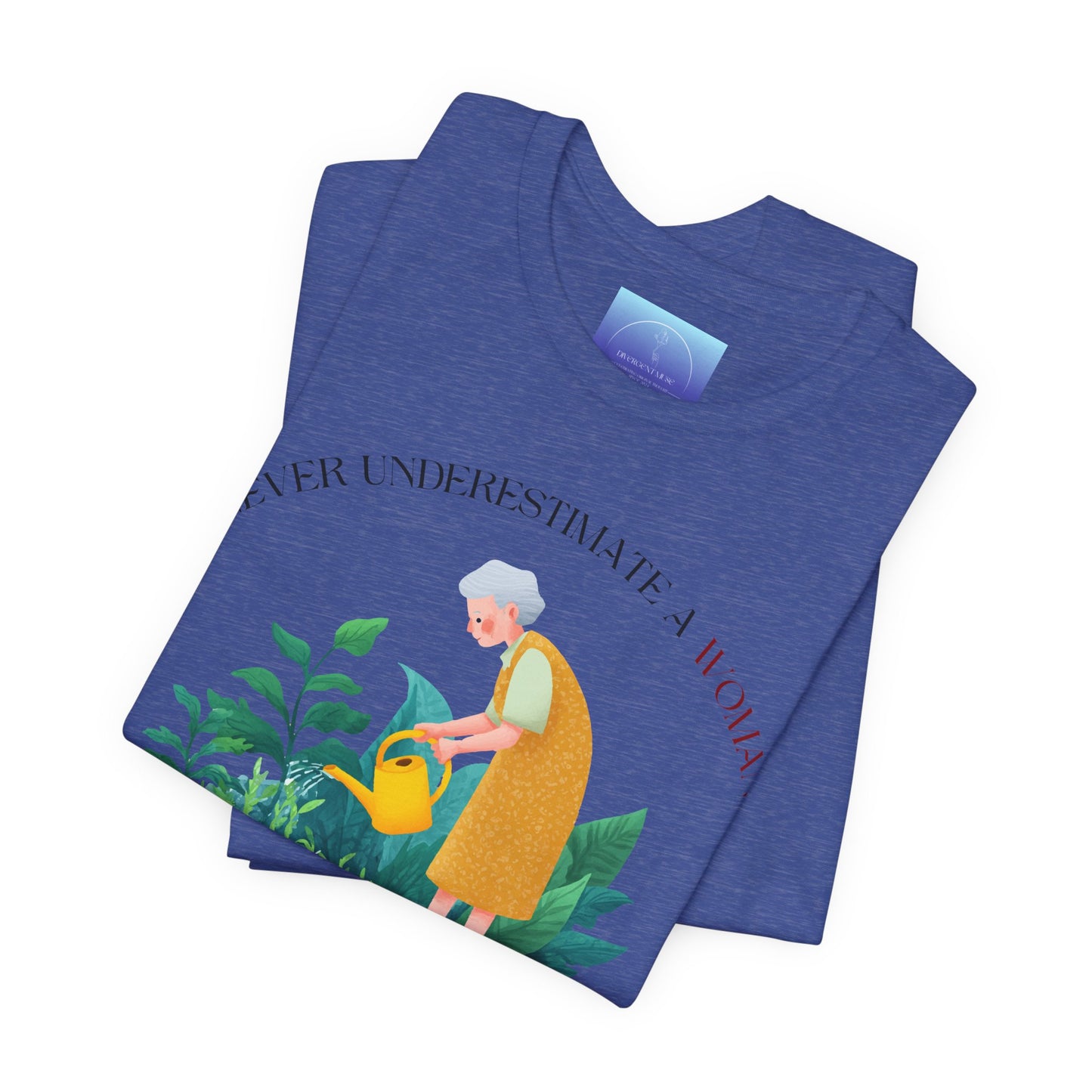 Octogenarian Gardener Tee — "Gardens in her Eighties" Plant Lover Shirt
