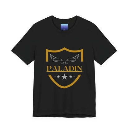 Paladin Shield T‑Shirt — Gold Crest Wings Graphic Tee