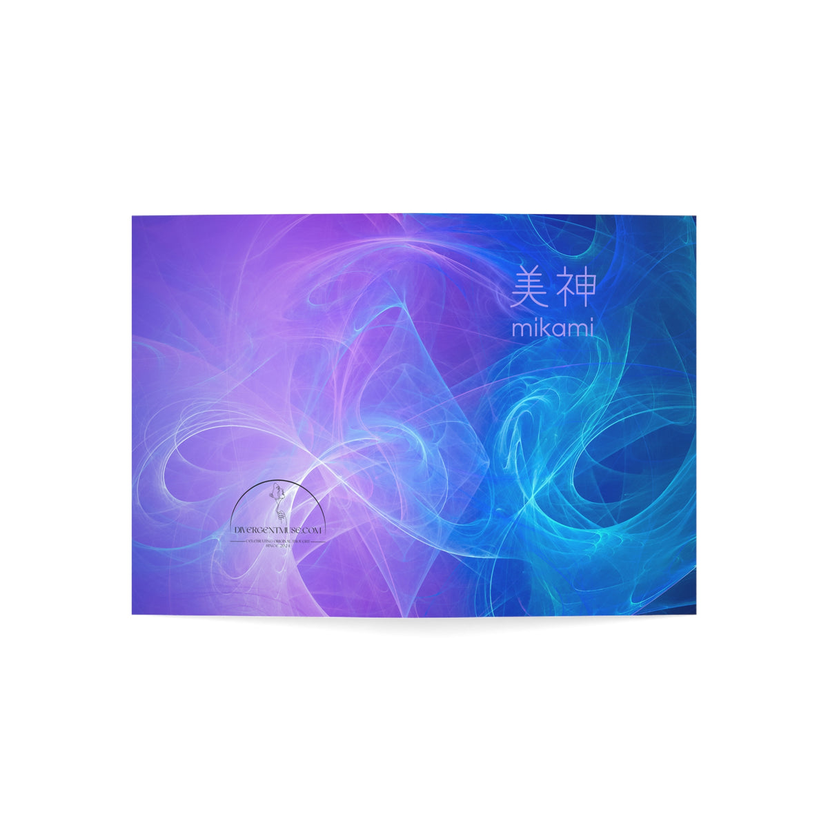 Abstract Design  Greeting Card — Mikami Blue-Purple Abstract