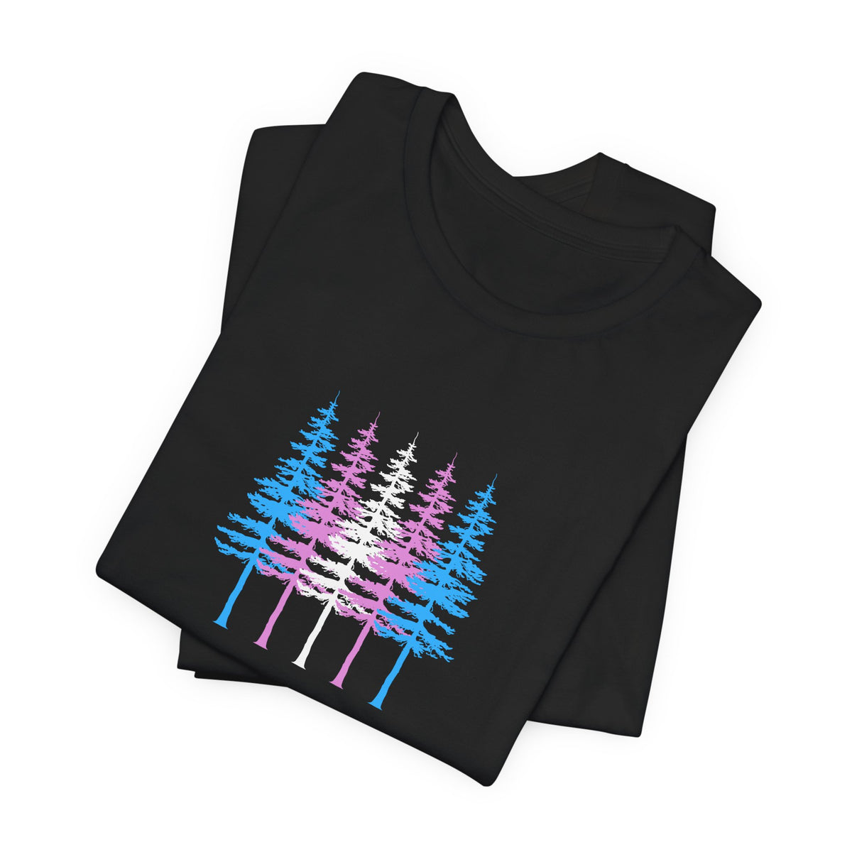 Pride Forest T-Shirt — Pastel Transgender Flag Tree Graphic Tee