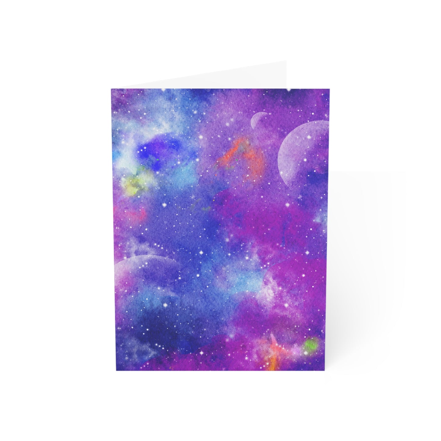 Space Watercolor Greeting Cards, v1