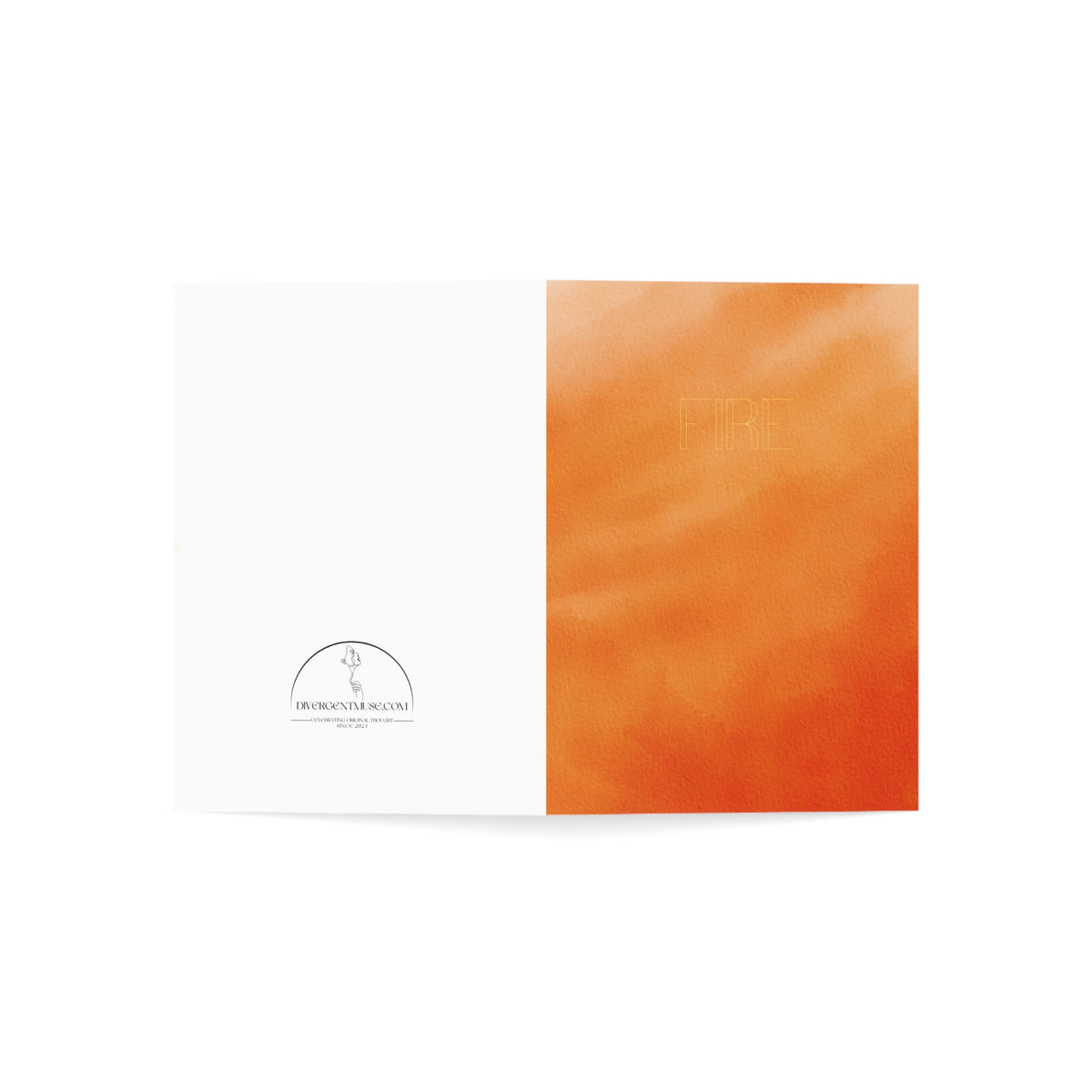 Wicca Collection - Fire Watercolor Notecard