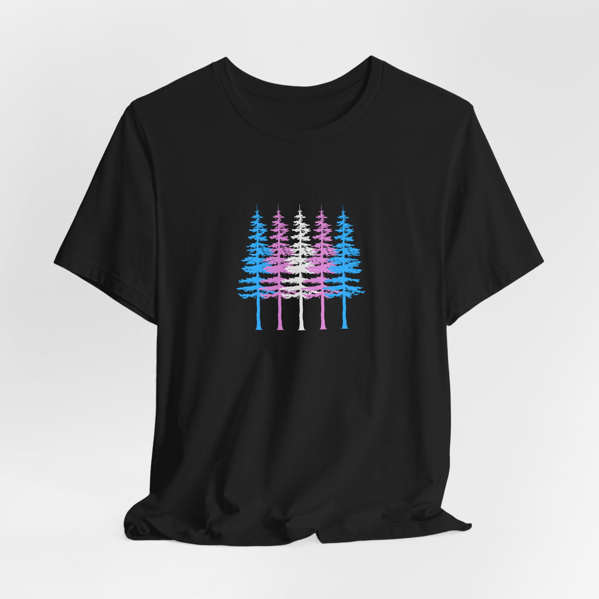 Pride Forest T-Shirt — Pastel Transgender Flag Tree Graphic Tee