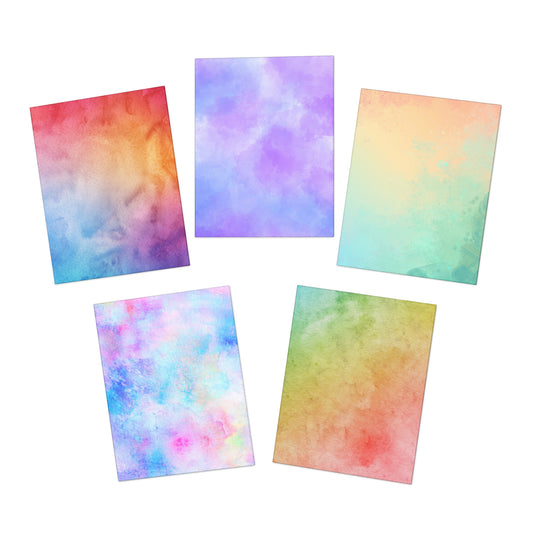 Watercolor Notecards - Vibrant Multi Color