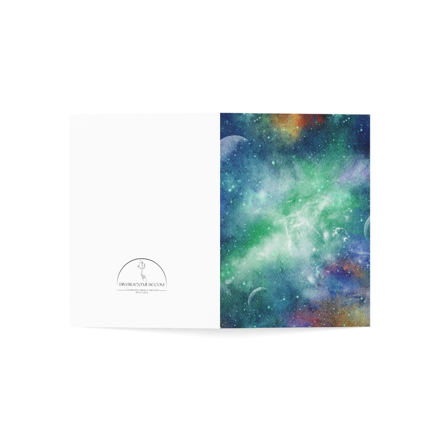 Space Watercolor Greeting Cards, v4