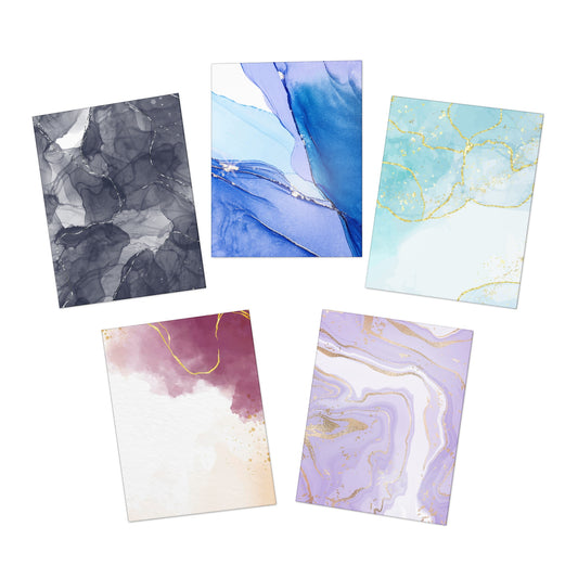Watercolor Notecards - Geode Colors