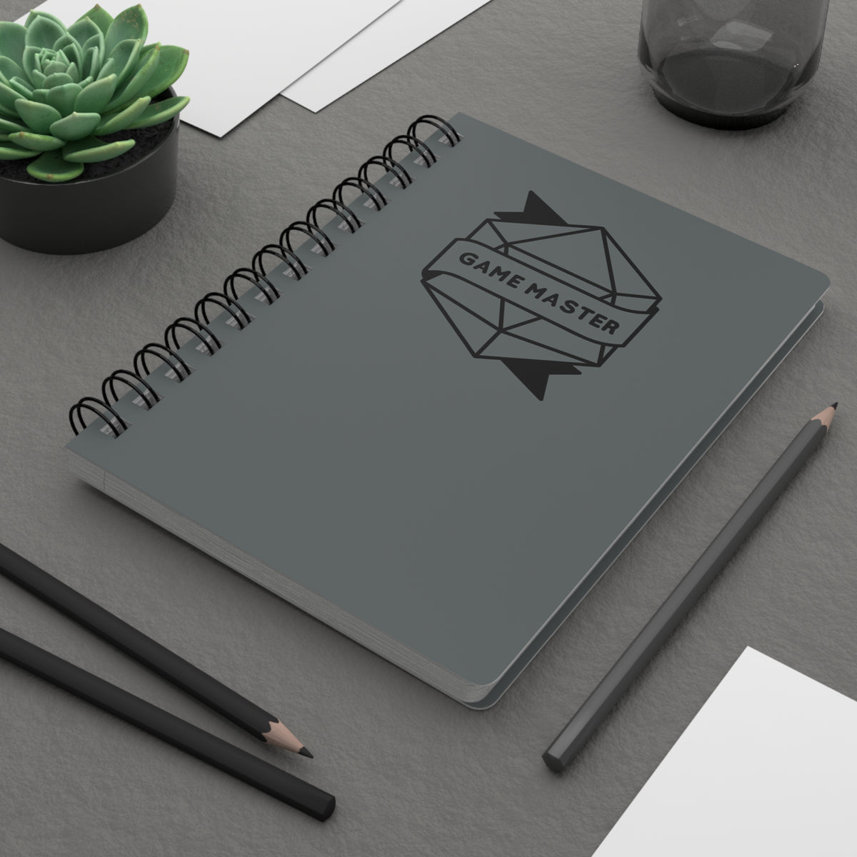 Game Master Spiral Journal — RPG Dice Emblem Notebook for DMs, Campaign Notes &amp; Session Planning