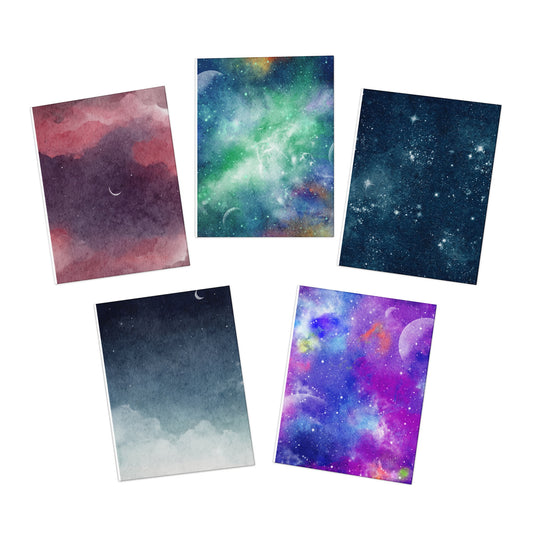 Space, The Final Watercolor Notecards