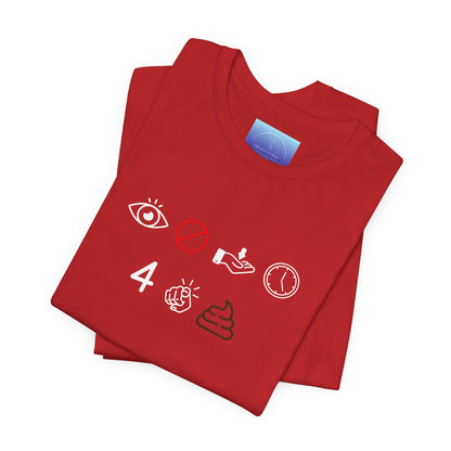Black Graphic T-Shirt – “I Don’t Have Time for Your Shit” Symbol Design