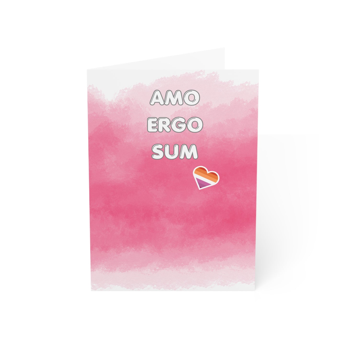 Love Collection - Amo Ergo Sum Notecard, Lesbian