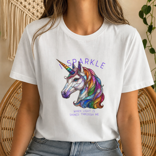 Colorful Rainbow  Unicorn Sparkle T-Shirt — Colorful Rainbow