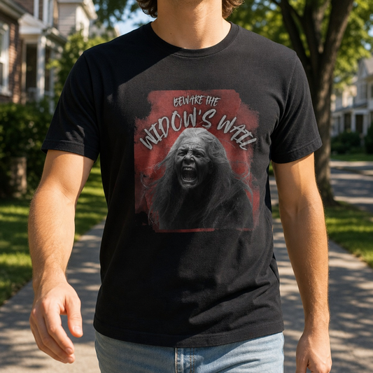 Horror T-Shirt Widow's Wail Tee - Beware the Widow’s