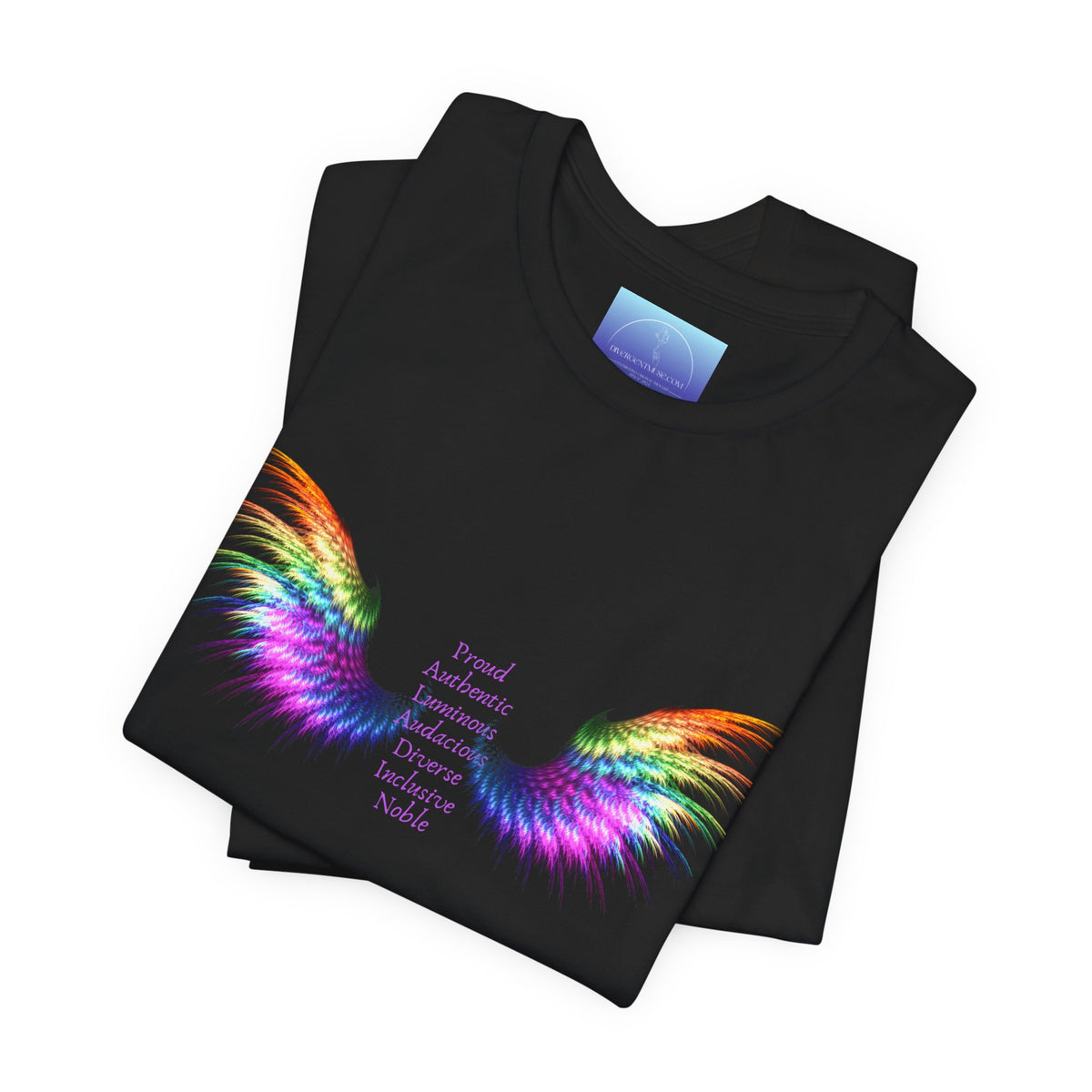 Rainbow Paladin Angel Wings T-Shirt — Inspirational Graphic Tee