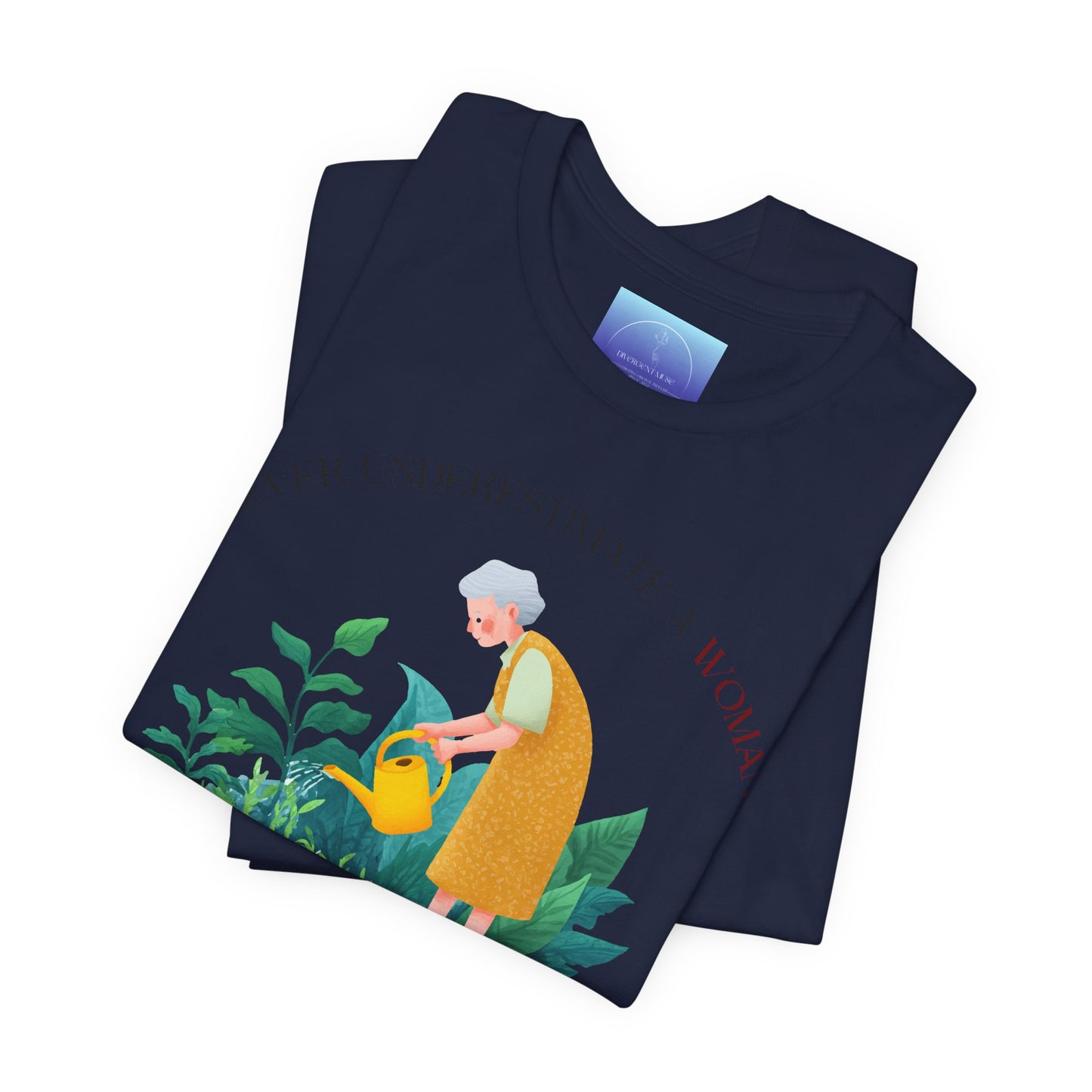 Octogenarian Gardener Tee — "Gardens in her Eighties" Plant Lover Shirt