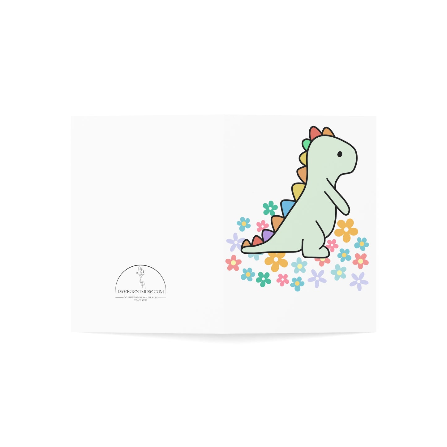 Dinosaur Collection - Smelling the Flowers Notecard