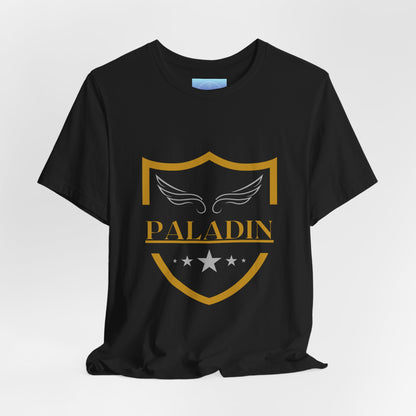 Paladin Shield T‑Shirt — Gold Crest Wings Graphic Tee