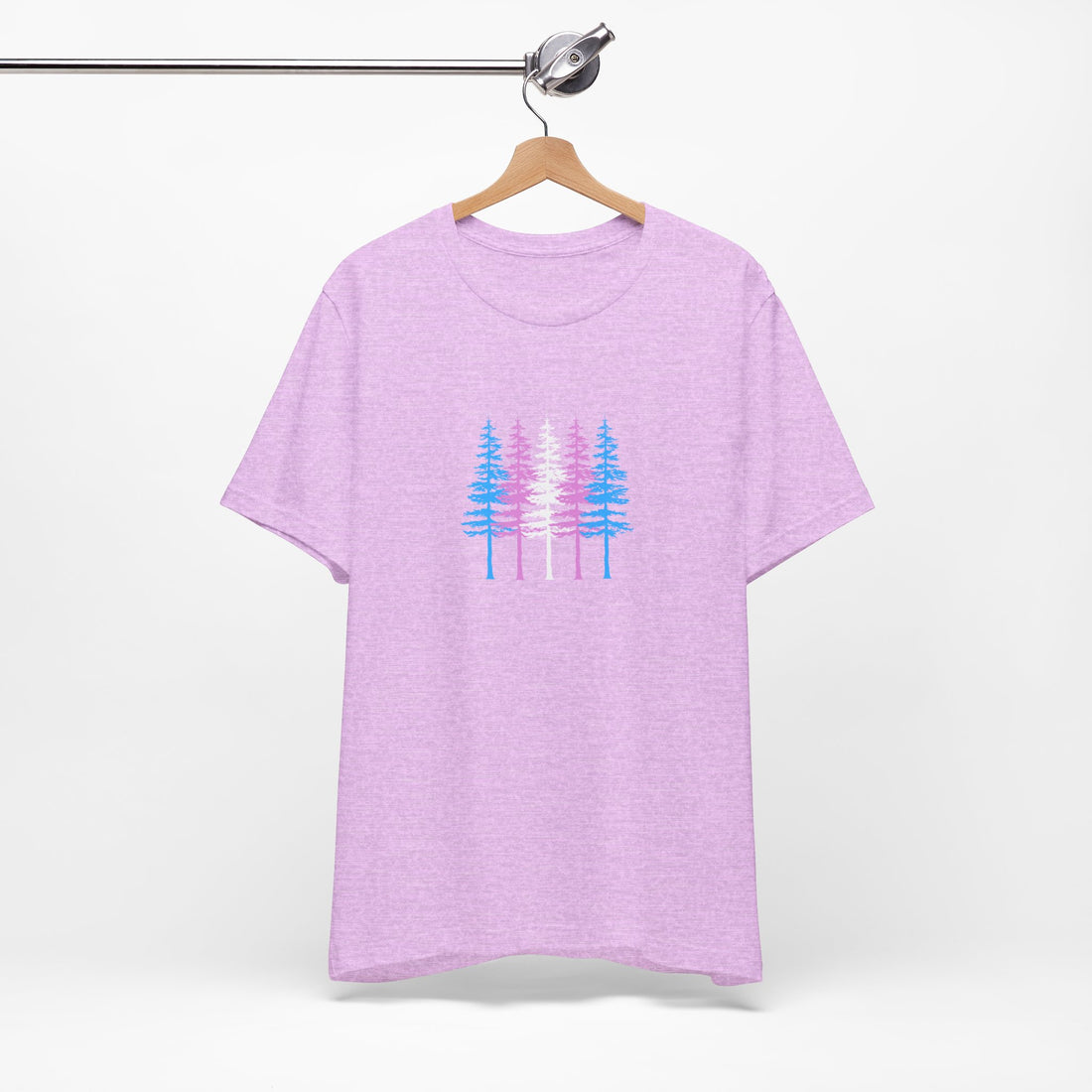 Pride Forest T-Shirt — Pastel Transgender Flag Tree Graphic Tee