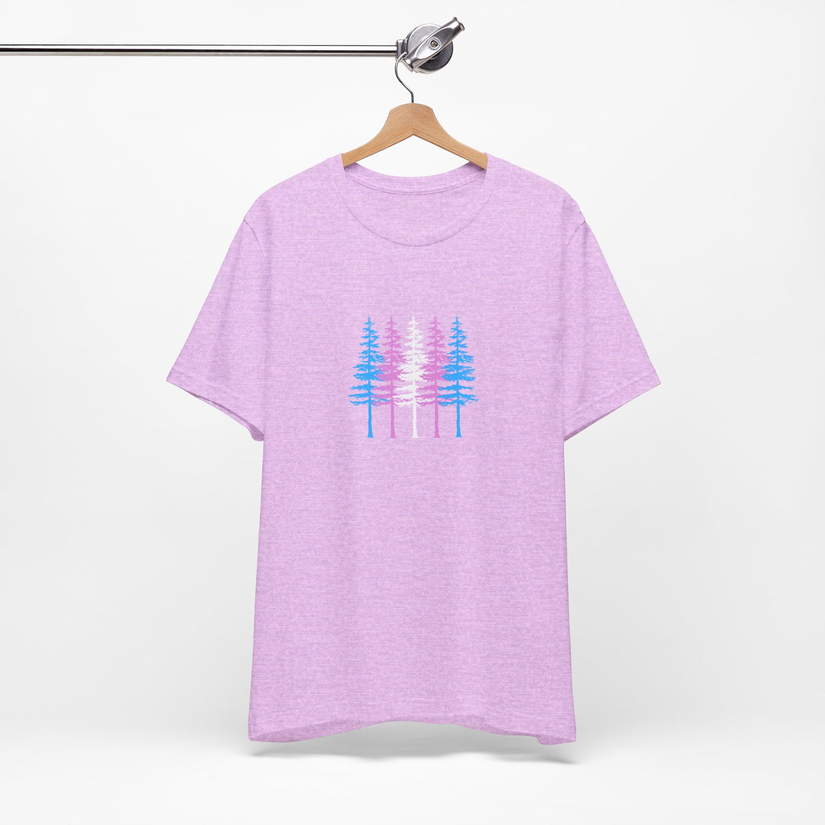 Pride Forest T-Shirt — Pastel Transgender Flag Tree Graphic Tee