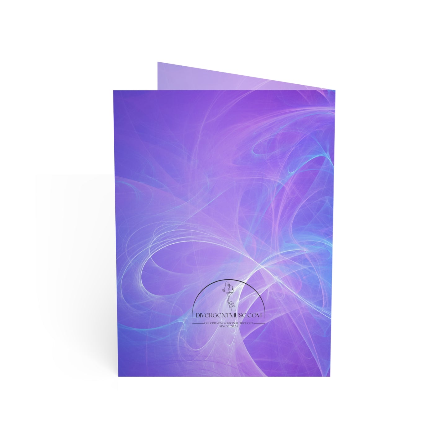 Greeting Card — Mikami Blue-Purple Abstract Design (Pack of 1/10/30/50)