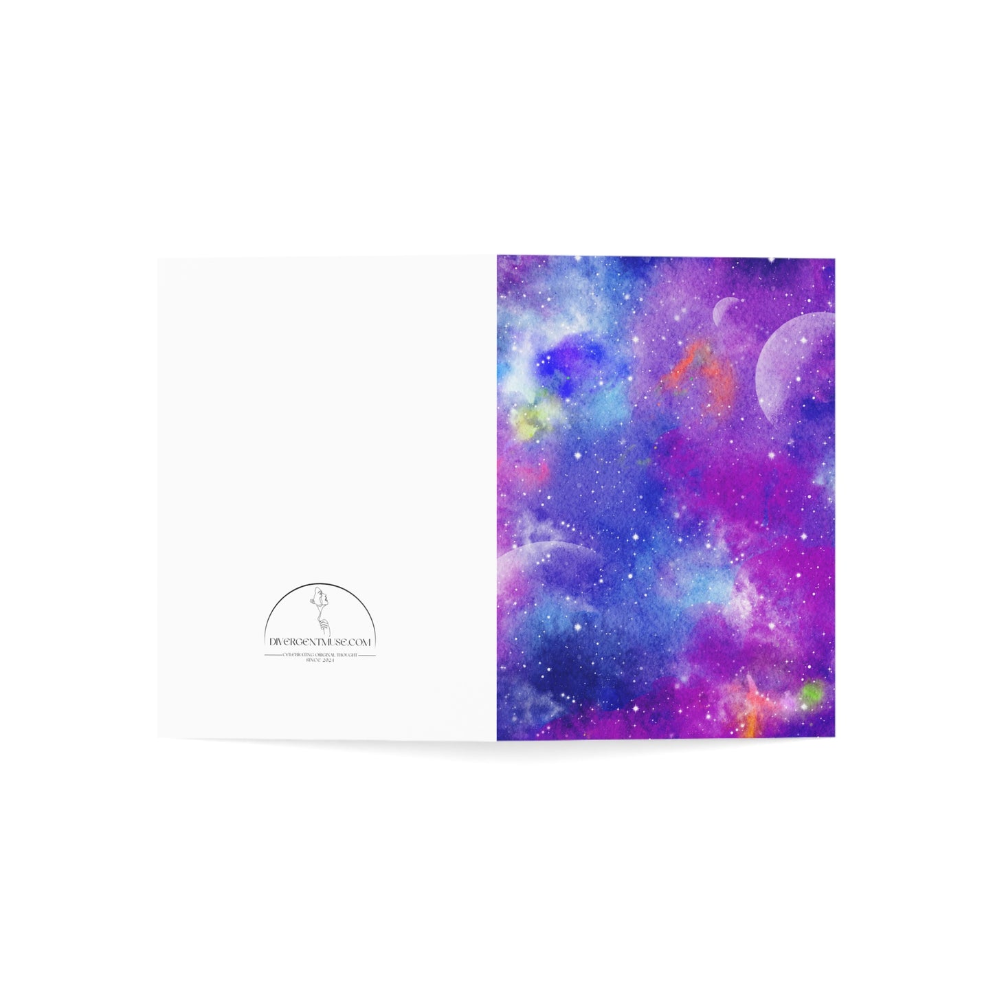 Space Watercolor Greeting Cards, v1
