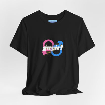 Guyirl Gender Symbols Tee — Retro Pink &amp; Blue Inclusive Graphic T-Shirt
