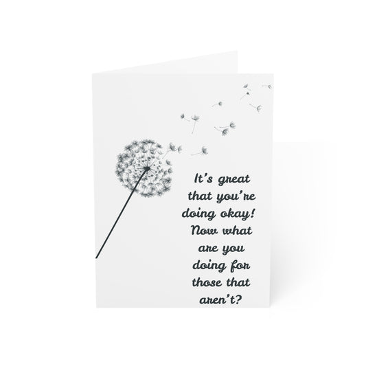 Glad You're Okay Greeting Cards | Set of 1, 10, 30, 50