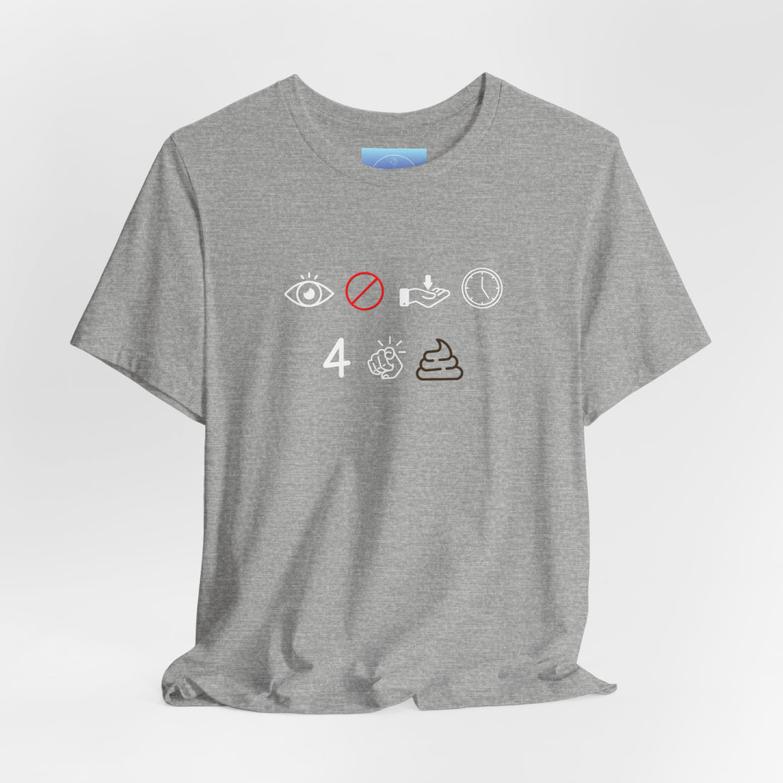Black Graphic T-Shirt – “I Don’t Have Time for Your Shit” Symbol Design