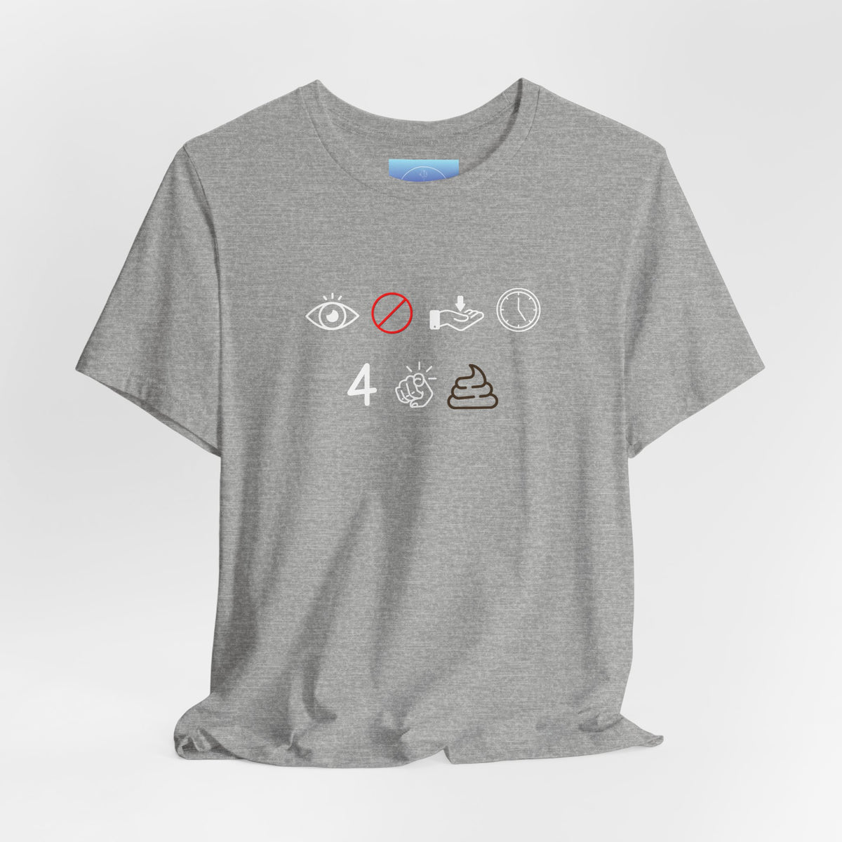 Black Graphic T-Shirt – “I Don’t Have Time for Your Shit” Symbol Design