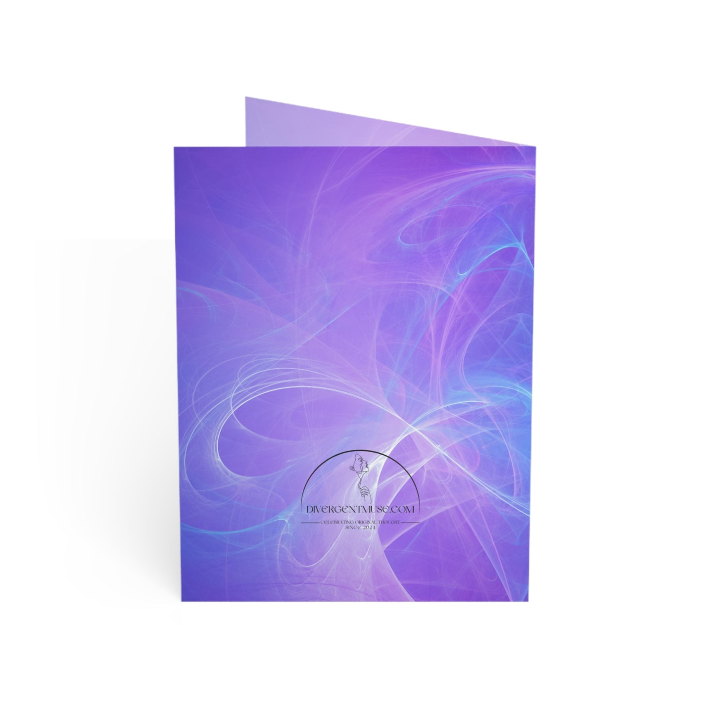 Greeting Card — Mikami Blue-Purple Abstract Design (Pack of 1/10/30/50)