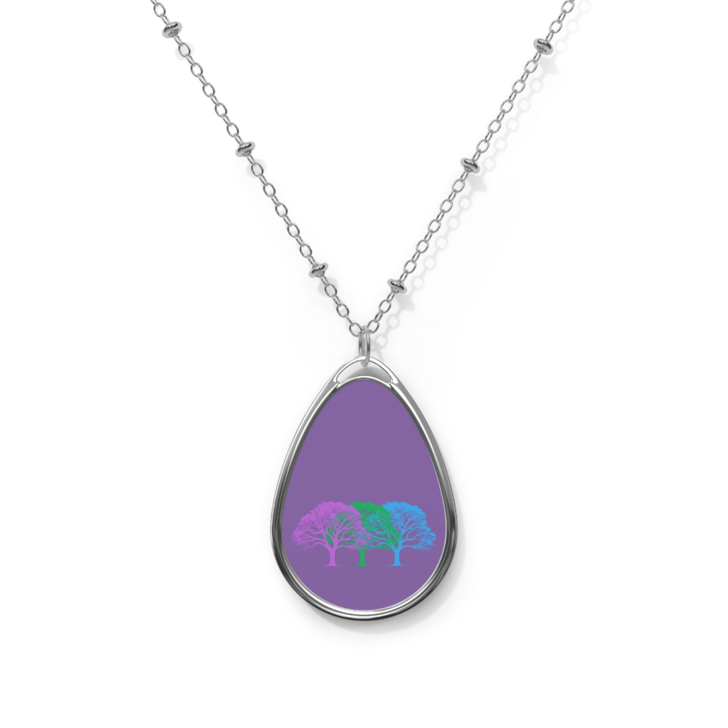 Nature Collection - Polysexual Pride Necklace, Purple