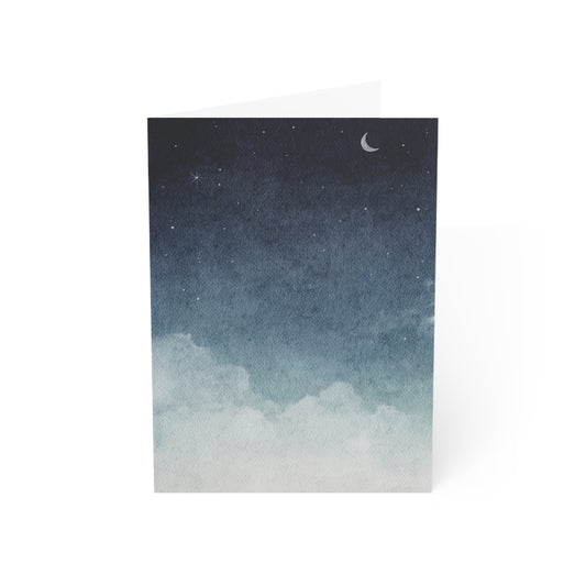 Space Watercolor Greeting Cards, v2